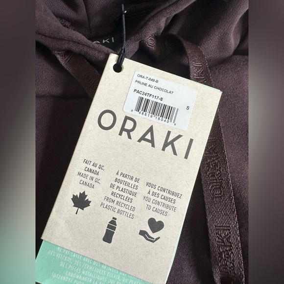 NEW ORAKI SZ Small French Terry Long Hoodie - Picture 2 of 4